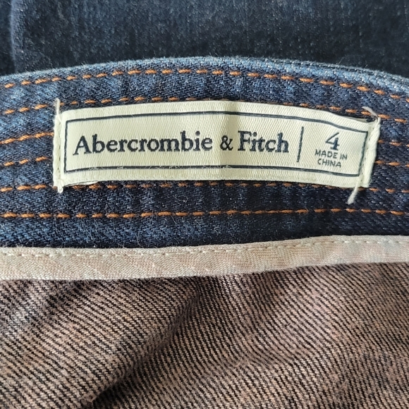Abercrombie & Fitch Size 4 Blue Denim Full Front Zip Mini Skirt - Picture 5 of 7